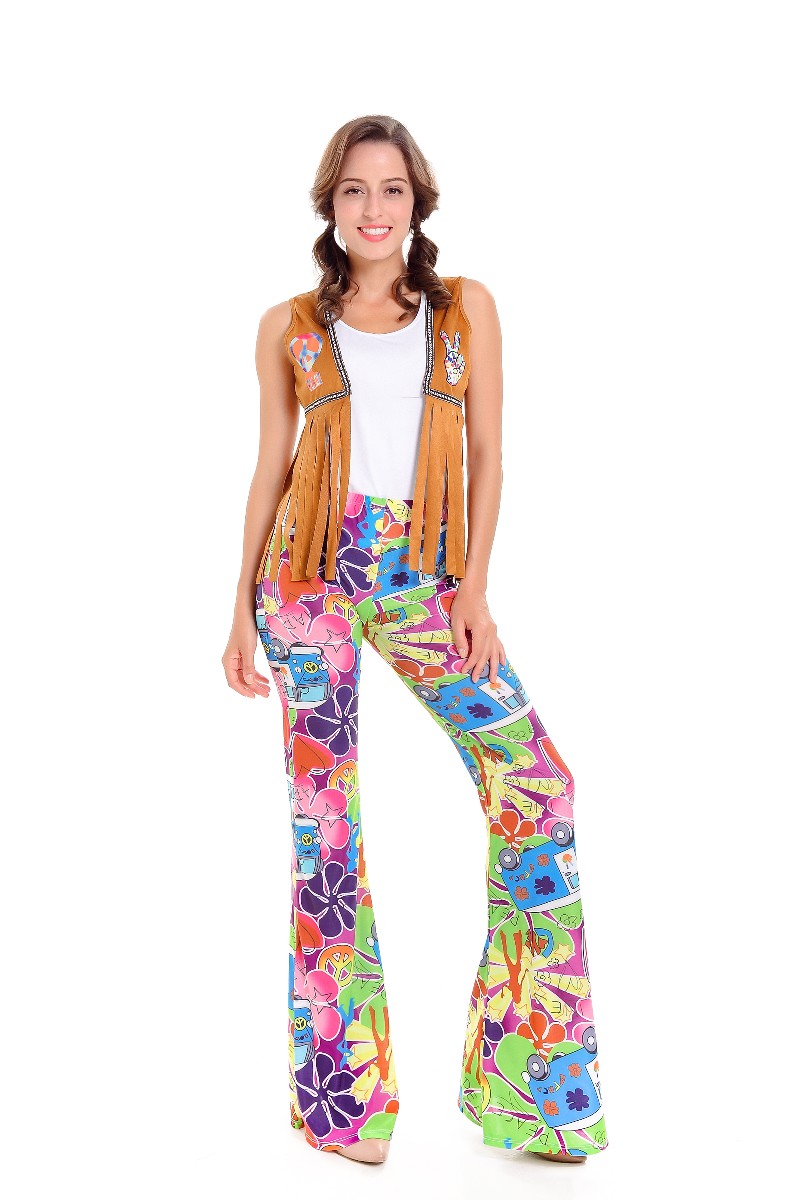 F1806 1960s Hippie costume for women